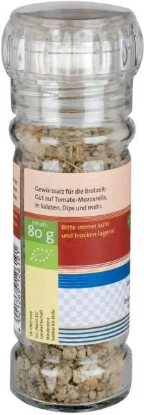 Herbaria Mediterranes Brotzeitsalz Mini-Mühle 3 Herbaria Mediterranes Brotzeitsalz Mini-Mühle – Bild 3