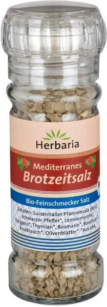 Herbaria Mediterranes Brotzeitsalz Mini-Mühle 1 Herbaria Mediterranes Brotzeitsalz Mini-Mühle