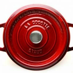 Staub Cocotte Rund Aus Gusseisen In Grenadine 24, 22 Cm / 10 Cm/ 3,8 Liter -la rochere shop 110round87 l 2