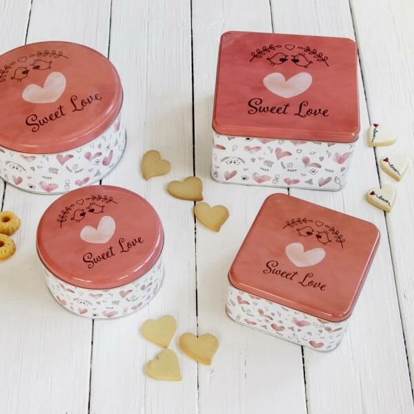 Städter Gebäckdose Sweet Love 16,5 X 16,5 Cm / H 8 Cm Bunt Quadratisc 2 Städter Gebäckdose Sweet Love 16,5 X 16,5 Cm / H 8 Cm Bunt Quadratisc – Bild 2