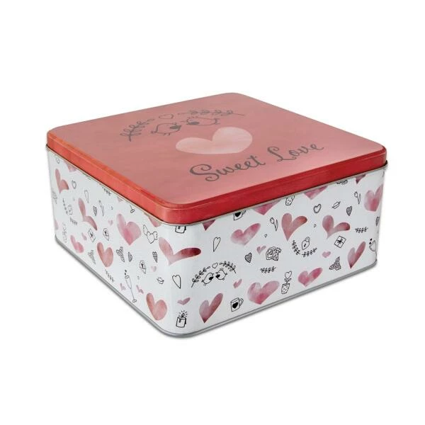 Städter Gebäckdose Sweet Love 16,5 X 16,5 Cm / H 8 Cm Bunt Quadratisc 1 Städter Gebäckdose Sweet Love 16,5 X 16,5 Cm / H 8 Cm Bunt Quadratisc