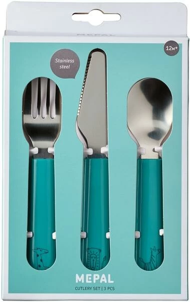 Mepal Kinder-besteckset Mio 3-teilig - Deep Turquoise 2 Mepal Kinder-besteckset Mio 3-teilig - Deep Turquoise – Bild 2