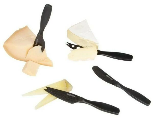 Boska Käsemesser-Set Mini Monaco+ Schwarz, 4-teilig 2 Boska Käsemesser-Set Mini Monaco+ Schwarz, 4-teilig – Bild 2