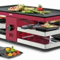 Spring Raclette8 Fun Mit Alu-Grillplatte In Rot