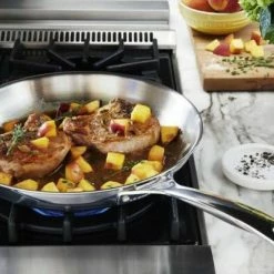 Le Creuset Pfanne 3-ply PLUS Flach 20 Cm/ 14,5 Cm/ 3,5 Cm -la rochere shop 3 ply PLUS 10 1 l