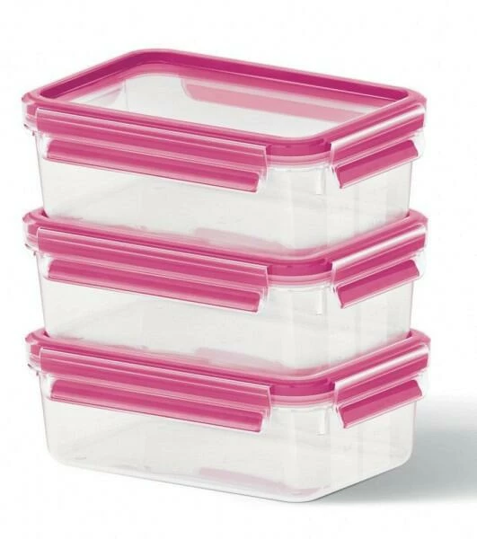 Emsa Frischhaltedosen Clip & Close, 3-teilig 0,55 l in himbeer Emsa Frischhaltedosen Clip & Close, 3-teilig 0,55 L In Himbeer -la rochere shop