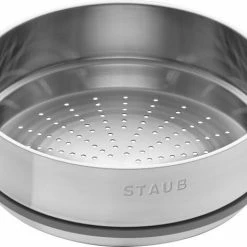 Staub Cocotte Rund Aus Gusseisen Mit Dämpfeinsatz In Kirschrot -la rochere shop 40510606 3 5