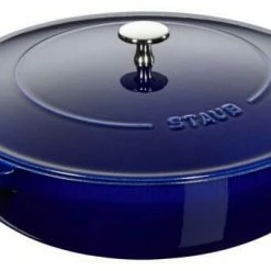 Staub Bräter Mit Chistera Drop-Structure In Dunkelblau 24 Cm / 2,4 L / 115,5 Cm / 4,5 Kg