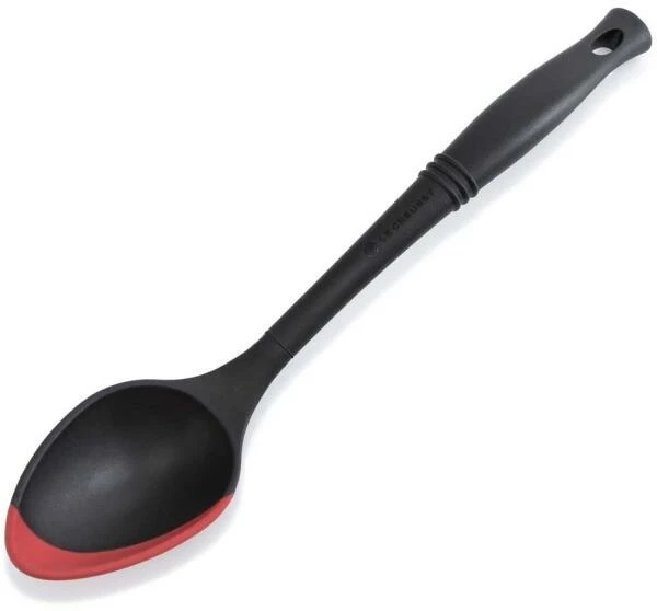 Le Creuset Servierlöffel In Schwarz Mit Kirschrot 1 Le Creuset Servierlöffel In Schwarz Mit Kirschrot