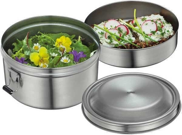 Cilio Lunch Box MONTE Rund, Edelstahl 2 Cilio Lunch Box MONTE Rund, Edelstahl – Bild 2