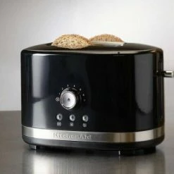 KitchenAid Toaster Mit Manueller Bedienung 2-Scheiben In Onyx Schwarz -la rochere shop 5KMT2116EAC neu l 1