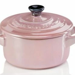 Le Creuset Mini Cocotte In Chiffon Pink Metallic