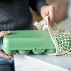 Koziol Eierbox In Grün Für 10 Eier -la rochere shop 7179 EGGS TO GO 703 bag 3 1