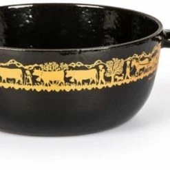 Stöckli Käsefondue-Caquelon Classic Alpaufzug, Schwarz 18 Cm / 1,5 L