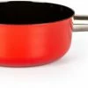 Stöckli Käsefondue-Caquelon Emotion Mit Inoxgriff, Rot-schwarz 23 Cm / 3,3 L