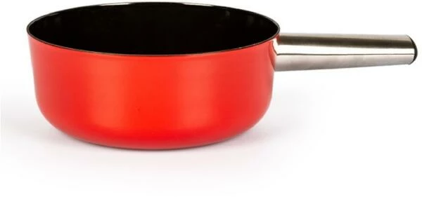 Stöckli Käsefondue-Caquelon Emotion Mit Inoxgriff, Rot-schwarz 23 Cm / 3,3 L 1 Stöckli Käsefondue-Caquelon Emotion Mit Inoxgriff, Rot-schwarz 23 Cm / 3,3 L