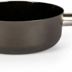 Stöckli Käsefondue-Caquelon Emotion Mit Inoxgriff, Schwarz 21 Cm / 2,6 L