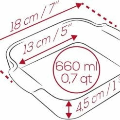 Appolia Auflaufform Quadratisch In Schiefergrau 18 Cm / 0,66 Liter -la rochere shop APPOLIA DIMENSIONS Carre 18 3