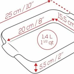 Appolia Auflaufform Rechteckig In Aubergine 40 Cm / 5,2 Liter -la rochere shop APPOLIA DIMENSIONS Rectangle 25 1 2