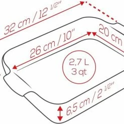 Appolia Auflaufform Rechteckig In Aubergine 40 Cm / 5,2 Liter -la rochere shop APPOLIA DIMENSIONS Rectangle 32 1 2