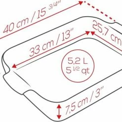 Appolia Auflaufform Rechteckig In Aubergine 32 Cm / 2,7 Liter 17 Appolia Auflaufform Rechteckig In Aubergine 32 Cm / 2,7 Liter -la rochere shop APPOLIA DIMENSIONS Rectangle 40 3 1