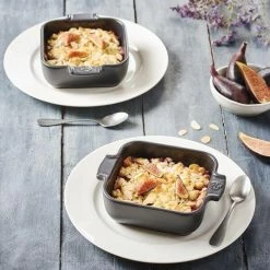 Appolia Auflaufform Quadratisch In Schiefergrau 36 Cm / 5,4 Liter -la rochere shop APPOLIA plat carre individuel ardoise 61180 PIXEL BECHAMEL 3