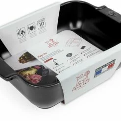 Appolia Auflaufform Rechteckig In Satin-schwarz 36 Cm / 3,8 Liter -la rochere shop APPOLIA plat rectangulaire noir black satin 25 cm 61517 packaging 3