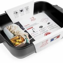 Appolia Auflaufform Rechteckig In Satin-schwarz 32 Cm / 2,7 Liter -la rochere shop APPOLIA plat rectangulaire noir black satin 32 cm 61500 packaging 2