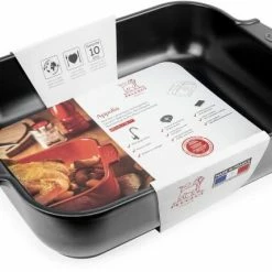 Appolia Auflaufform Rechteckig In Satin-schwarz 36 Cm / 3,8 Liter -la rochere shop APPOLIA plat rectangulaire noir black satin 40 cm 61487 packaging 3