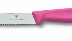 Victorinox Tomaten- Und Wurstmesser Mit Wellenschliff, 11 Cm, Pink