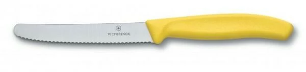 Victorinox Tomaten- und Wurstmesser mit Wellenschliff, 11 cm, gelb Victorinox Tomaten- Und Wurstmesser Mit Wellenschliff, 11 Cm, Gelb -la rochere shop