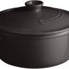 Emile Henry Schmortopf Rund In Fusain 20 Cm / 16 Cm / 10 Cm / 2,5 Liter