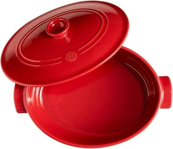 Emile Henry Schmortopf Oval In Granatapfel 31 Cm / 6 Liter 2 Emile Henry Schmortopf Oval In Granatapfel 31 Cm / 6 Liter – Bild 2