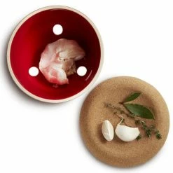 Emile Henry Knoblauchdose In Granatapfel -la rochere shop EH 8763 348763 PotAil GarlicPot Open Top2