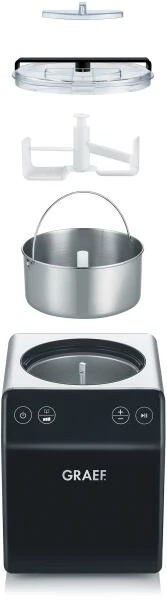 GRAEF Eismaschine IM 700, Edelstahl-schwarz GRAEF Eismaschine IM 700, Edelstahl-schwarz -la rochere shop