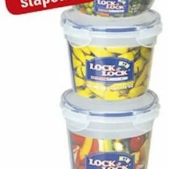 Lock & Lock Frischhalteboxen PP Classic Rund, 3er-Set