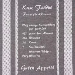 Küchentuch Fondue Nr. 1 Von KULTSCHTOFF, Schwarz