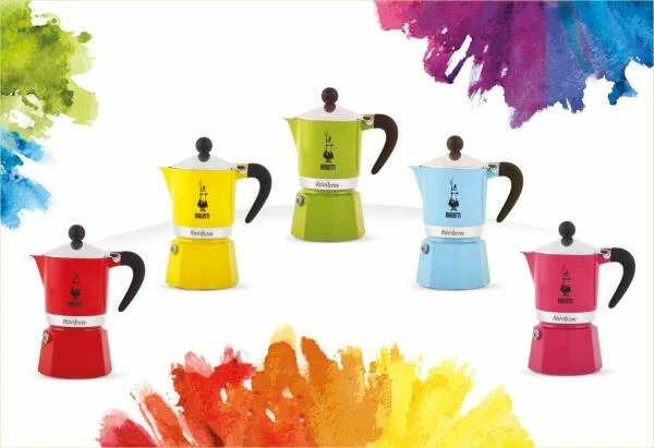 Bialetti Espressokocher Rainbow Rot 3 Tassen 4 Bialetti Espressokocher Rainbow Rot 3 Tassen – Bild 4