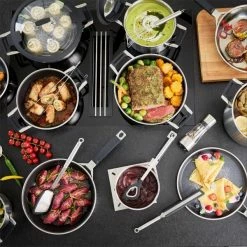 Rösle Servierpfanne Silence PRO 24 Cm / 1,2 Kg -la rochere shop Roesle Servierpfanne Silence Pro Ambiente2