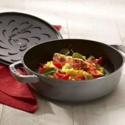 Staub Bräter Mit Chistera Drop-Structure In Dunkelblau 24 Cm / 2,4 L / 115,5 Cm / 4,5 Kg -la rochere shop Zwilling Staub Chistera 12731 4 l