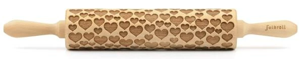 Folkroll Teigrolle Herzen Junior, 23 Cm 1 Folkroll Teigrolle Herzen Junior, 23 Cm