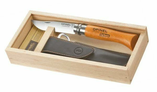 Opinel Messer, Größe 8, nicht rostfrei, Etui, in Holzbox Opinel Messer, Größe 8, Nicht Rostfrei, Etui, In Holzbox -la rochere shop lennertz opinel 254118