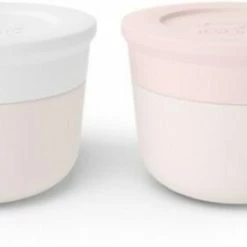 Monbento Saucendöschen MB Temple S In Weiß / Rosa, 2-tlg.