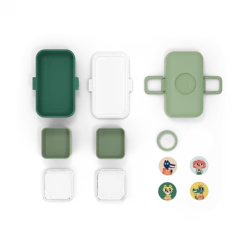 Monbento MB Tresor Bento-Box In Grün Forest 8 Monbento MB Tresor Bento-Box In Grün Forest -la rochere shop tresor greenforest exploded