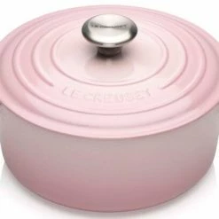 Le Creuset LeCreuset Bräter Signature Rund In Shell Pink 24 Cm / 4,2 L / Boden: 19,1 Cm