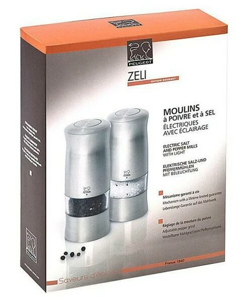 PEUGEOT Pfeffer- & Salzmühle Zeli Elektrisch Im Geschenkset 2 PEUGEOT Pfeffer- & Salzmühle Zeli Elektrisch Im Geschenkset – Bild 2